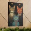 Mystical Celestial Cats Art Print,  Bosch Inspired Feline Poster, Cosmic Cat Illustration on canvas - Image 13