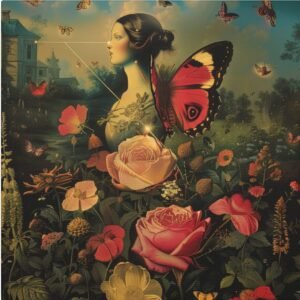 butterfly women garden - art by Gothic Influence