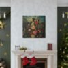 No frame - Enchanting Floral and Butterfly Canvas Print - Surreal Nature Art - mulitple sizes - Image 13